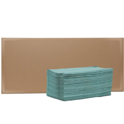 Prosop celuloza pliat tip V VERDE, 1 strat, 150 foi.pach., 20 pach./bax 