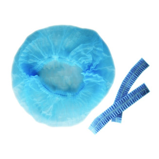 Capeline albe (bonete medicale cu elastic), 100 buc/set 