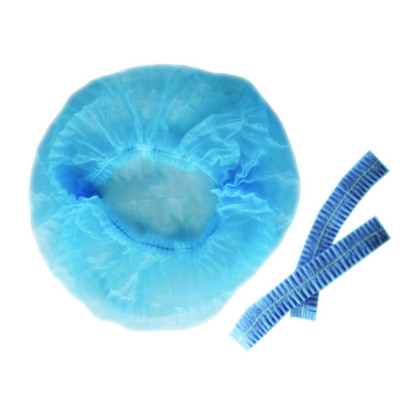 Capeline albe (bonete medicale cu elastic), 100 buc/set 