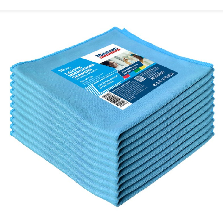 Lavete microfibre, Dimensiune 40x40 albastru