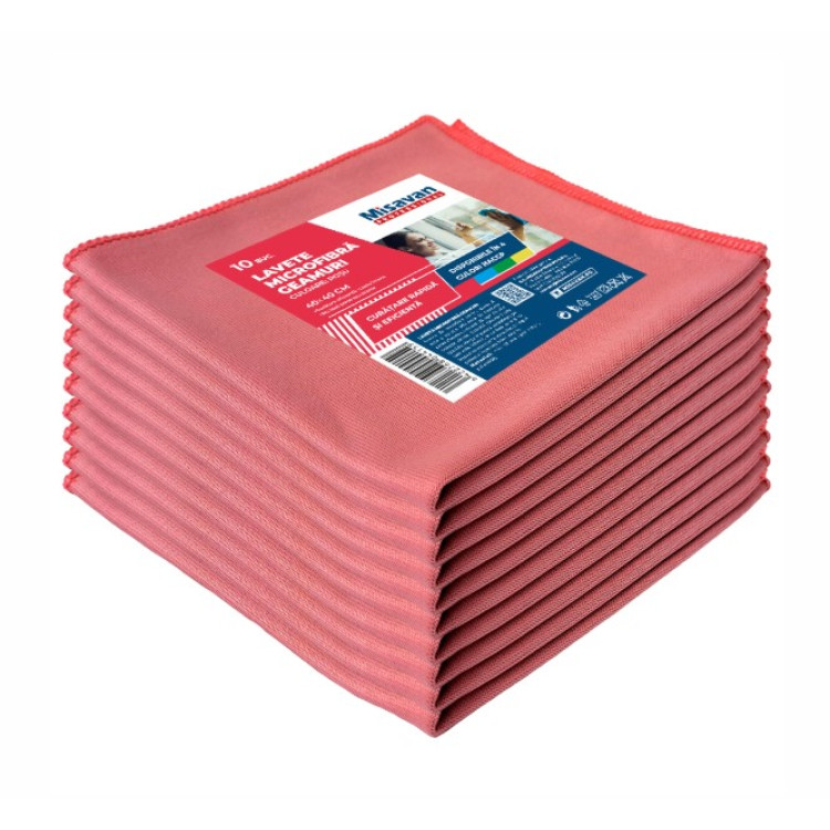 Lavete microfibre, Dimensiune 40x40 rosu