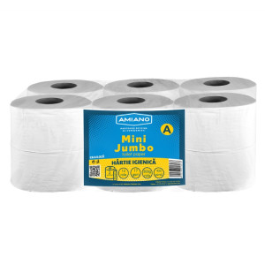 Hartie igienica profesionala mini jumbo ALBA 2 straturi, 12 role/bax 
