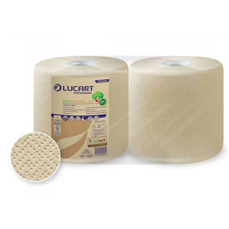 Rola prosop celuloza Lucart, alba, 800 foi/rola, 2 role/set 